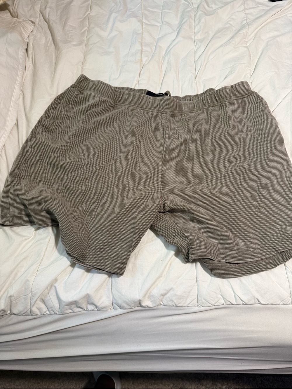 Primark Men's Waffle Knit Athletic Shorts - Taupe